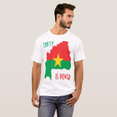 BURKINA FASO: EENHEID IS MACHT T-SHIRT (Voorkant volledig)