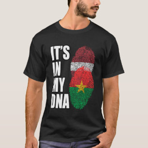 Burkina Faso en Letse mix DNA erfgoed vlag T-shirt