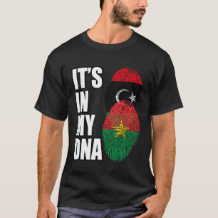 Burkina Faso en Libische mix DNA erfgoed vlag T-shirt