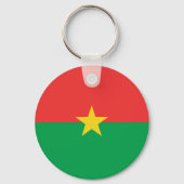 Burkina Faso Fisheye Flag Sleutelhanger (Voorkant)