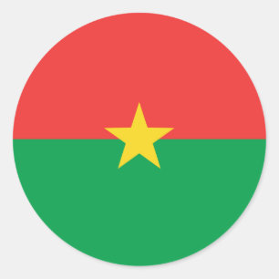 Burkina Faso Fisheye Vlag Sticker