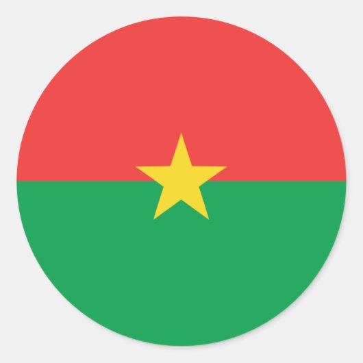 Burkina Faso Fisheye Vlag Sticker (Voorkant)