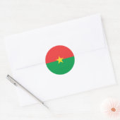 Burkina Faso Fisheye Vlag Sticker (Envelop)