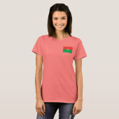Burkina Faso Flag and Map dk T-Shirt (Voorkant volledig)
