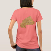 Burkina Faso Flag and Map dk T-Shirt (Achterkant)