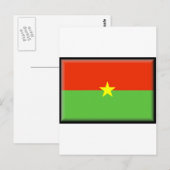 Burkina Faso Flag Briefkaart (Voorkant / Achterkant)