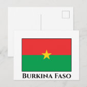 Burkina Faso Flag Briefkaart (Voorkant / Achterkant)