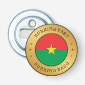 Burkina Faso Flag Button Flesopener (Voorkant)