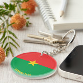 Burkina Faso Flag Charming Patriotic Sleutelhanger (Voorkant Rechts)