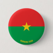 Burkina Faso Flag Cute Patriotic Ronde Button 5,7 Cm (Voorkant)
