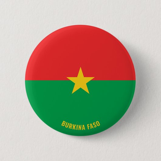 Burkina Faso Flag Cute Patriotic Ronde Button 5,7 Cm (Voorkant)