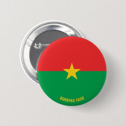 Burkina Faso Flag Cute Patriotic Ronde Button 5,7 Cm (Voorkant /achterkant)