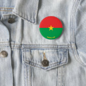 Burkina Faso Flag Cute Patriotic Ronde Button 5,7 Cm (In situ)