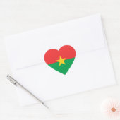 Burkina Faso Flag Hart Sticker (Envelop)