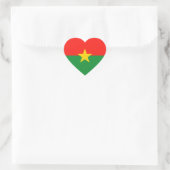 Burkina Faso Flag Heart Sticker (Tas)