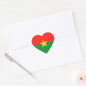 Burkina Faso Flag Heart Sticker (Envelop)