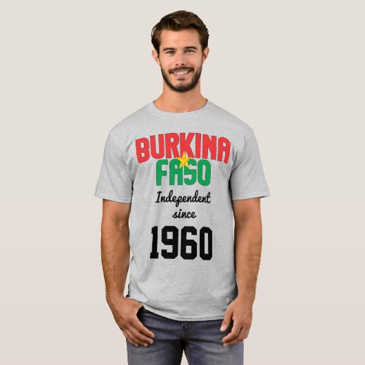 Burkina Faso Flag Independence Celebration T-shirt (Voorkant volledig)