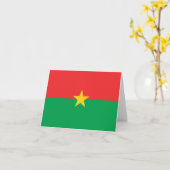 Burkina Faso Flag Kaart (Gele Bloem)