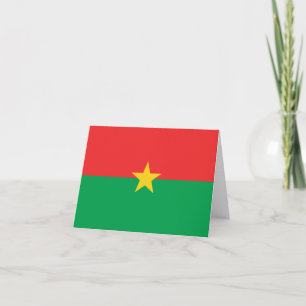 Burkina Faso Flag Kaart