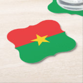 Burkina Faso Flag Kartonnen Onderzetters (Gekanteld)
