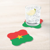 Burkina Faso Flag Kartonnen Onderzetters (Insitu)