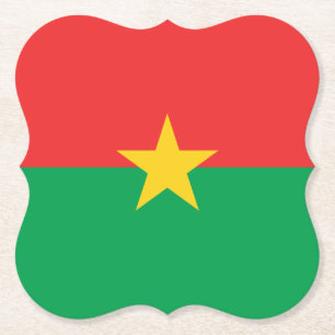 Burkina Faso Flag Kartonnen Onderzetters