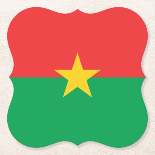 Burkina Faso Flag Kartonnen Onderzetters (Voorkant)