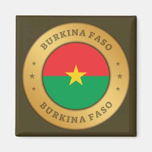 Burkina Faso Flag Magneet (Voorkant)