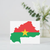 Burkina Faso Flag map BF Briefkaart (Staand voorkant)