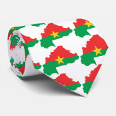 Burkina Faso Flag map BF Stropdas (Opgerold)