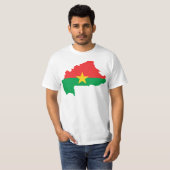 Burkina Faso Flag map BF T-shirt (Voorkant volledig)