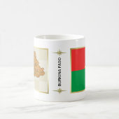 Burkina Faso Flag + Map Mok (Center)