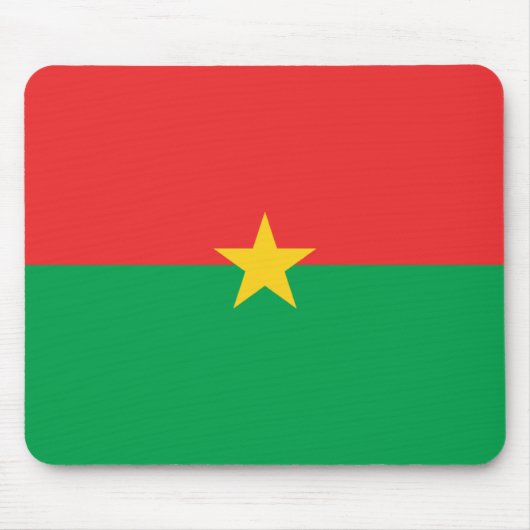 Burkina Faso Flag Mousepad Muismat (Voorkant)