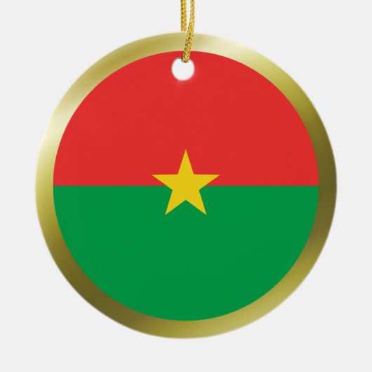 Burkina Faso Flag Ornament (Voorkant)