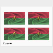 Burkina Faso Flag Rechthoekige Sticker (Vel)