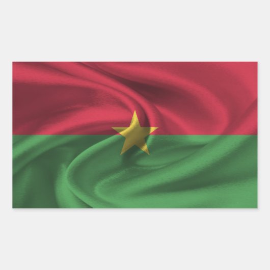 Burkina Faso Flag Rechthoekige Sticker (Voorkant)