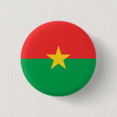 Burkina Faso Flag Ronde Button 3,2 Cm (Voorkant)