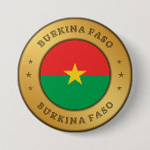 Burkina Faso Flag Ronde Button 7,6 Cm (Voorkant)