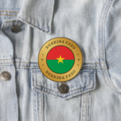 Burkina Faso Flag Ronde Button 7,6 Cm (In situ)