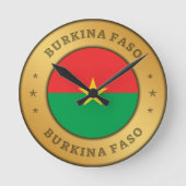 Burkina Faso Flag Ronde Klok (Voorkant)