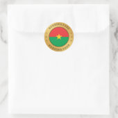 Burkina Faso Flag Ronde Sticker (Tas)