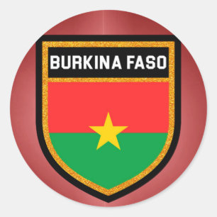 Burkina Faso Flag Ronde Sticker