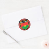 Burkina Faso Flag Ronde Sticker (Envelop)