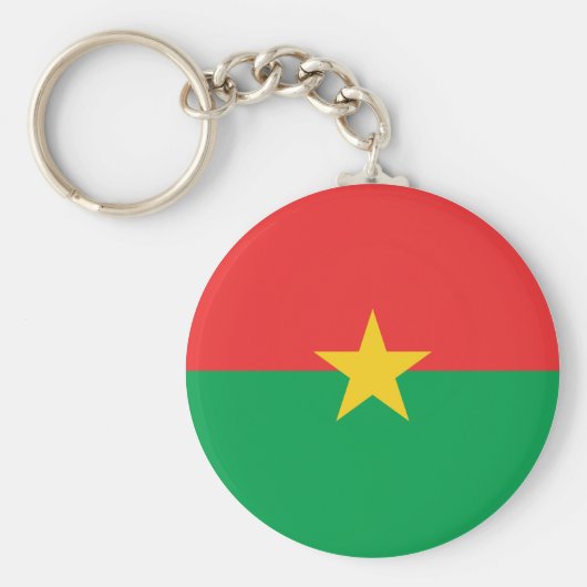Burkina Faso Flag Sleutelhanger (Voorkant)