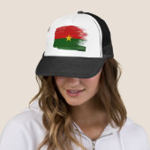 Burkina Faso Flag Trucker Hat Trucker Pet (In situ)