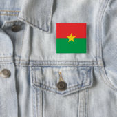 Burkina Faso Flag Vierkante Button 5,1 Cm (In situ)