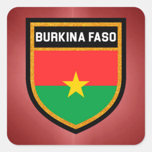Burkina Faso Flag Vierkante Sticker