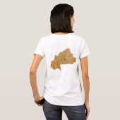 Burkina Faso Flag x Map T-Shirt (Achterkant volledig)