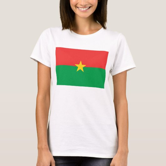 Burkina Faso Flag x Map T-Shirt (Voorkant)
