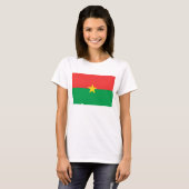 Burkina Faso Flag x Map T-Shirt (Voorkant volledig)